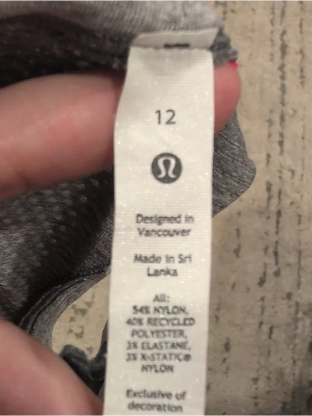 Lululemon Swiftly Tech Racerback 2.0 Slate / White